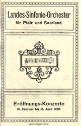 Programm des Eröffnungskonzerts des Orchesters 1920, Foto: Staatsphilharmonie Rheinland-Pfalz